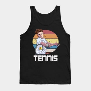 Tennis Player Racket Ball Tennis Coach Vintage Tank Top